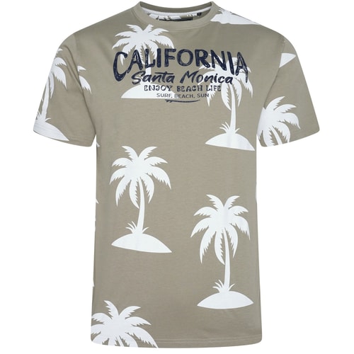 KAM Palm Print T-Shirt Laurel Oak